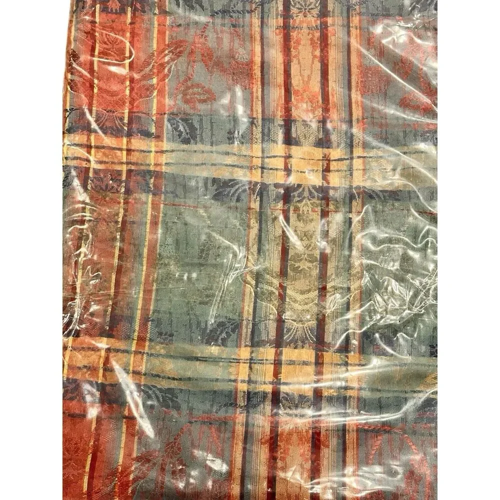 2 Brocade X Long 156 X 36 Door Window Hanging Valance Rare Earthy Tones Topper